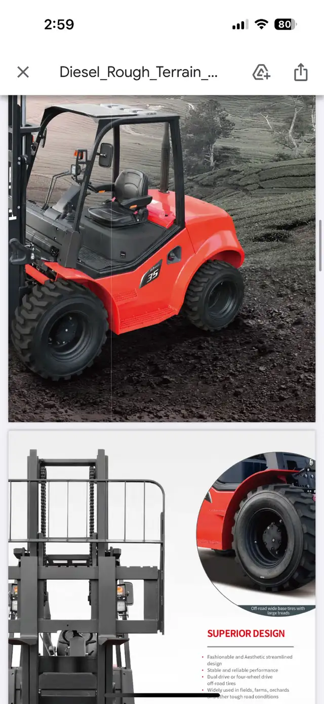 New 2025 Heli 4x4 Diesel Kubota Diesel Engine , Air Tire 7000 lb62863279180674122