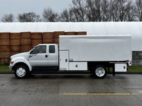 2013 Ford F-650 Superduty Supercab Chipper Dump Truck 5403hrs PTO Hydraulic Brakes Pintle Trailer Hi... (image 5)