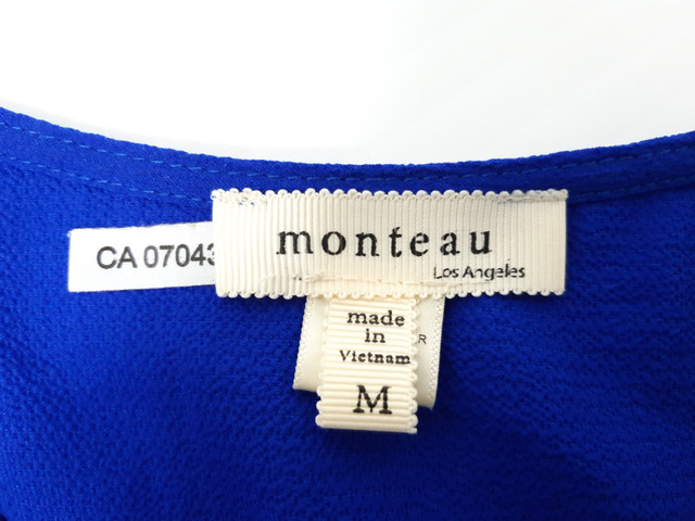 Ladies Navy Blue Monteau Top Size M Short Sleeve in Women's - Tops & Outerwear in Winnipeg - Image 3