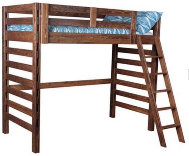 Queen Loft Bed w/ 4drawer stairs & separate ladder, 1yr old Dressers