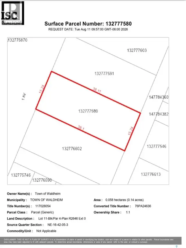3012 1st AVENUE Waldheim, Saskatchewan in Land for Sale in Saskatoon - Image 3