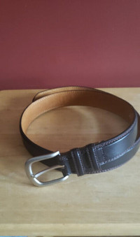 Belt, leather, size 36, dark brown