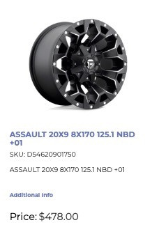 20x9 Fuel Assault Rims 8x170 in Tires & Rims in Saskatoon - Image 4
