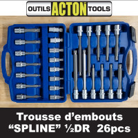 Trousse embouts 1/2DR "SPLINE"