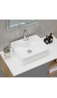 PetusHouse Bathroom Vessel Sink and Pop Up Drain Combo
