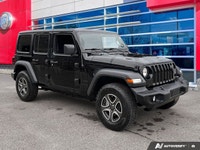 Lease Return, Super Low Kilometers, One Owner, Black 2022 Jeep Wrangler Unlimited Sport 4X4, 8-Speed... (image 7)