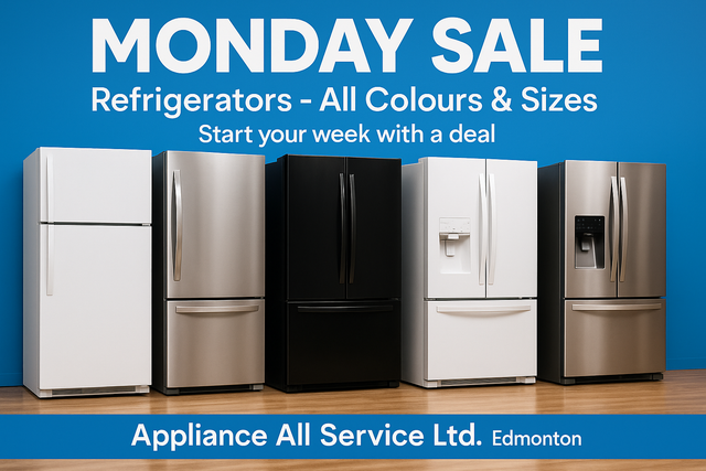 MONDAY SALE! Refrigerators – All Colours & Sizes – Warranty