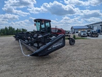 Unit 2 2009 Macdon M200 Windrower Swather. Engine hrs: 2,848 Header HRS: 2,189 Cat Motor 200hp. D60D... (image 2)