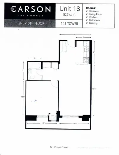 September 1st - One bedroom Apt Available - The Carson