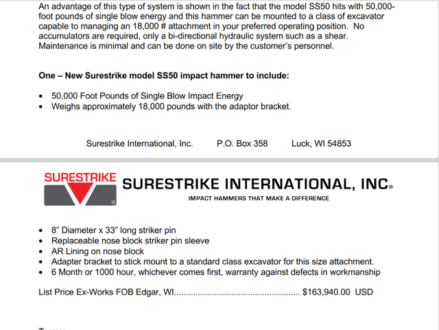 TERMINATOR TX750 75,000 ft-lb  QUARRY-DEMOLITION HAMMER/BREAKER in Heavy Equipment in City of Halifax - Image 5
