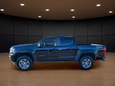 The 2022 Chevrolet Colorado 4WD Work Truck attracts attention with its bold Black appearance and rob...