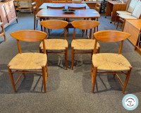FOUR TEAK CHAIRS BY PETER HVIDT (MODEL 316) AT CHARMAINES