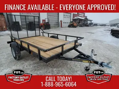NEW 6x10ft Utility Trailer from Marlon - Rear Drop-Down Ramp Gate - 1,200 lb Tongue Jack - Wood Deck...