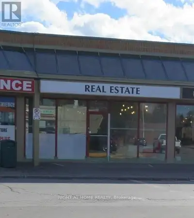 Prime retail plaza location at the southeast corner of Brock Road and Kingston Road, featuring a sig...