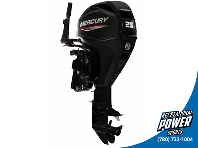 Get ready for some fishing with a brand new 25 ELHPT motor from Mercury! 25 HP Electric start Power...