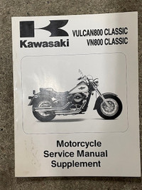 Sm188 Kawasaki Vulcan800 Classic VN800 Service Manual Supplement