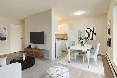 Amenities: Outside Green Space • Quiet Building • Air Conditioning Suite & Building: Spacious one-be...