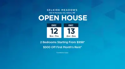 OPEN HOUSE EVENT: Friday, December 12th from 3pm - 7pm Saturday, December 13th from 2pm - 5pm Come v...