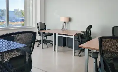 Access a bright and inspiring office space to rent designed to help teams of five to do their best w...
