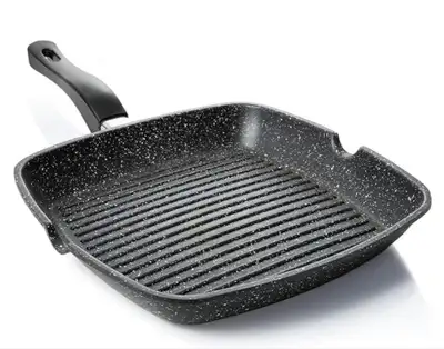 Griddle Aluminum Nonstick Stove Top Square Grill Pan,Chef Quality Perfect for Meats Steak Fish and V...