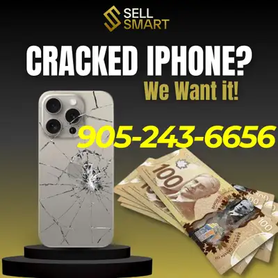 We Buy Broken/Cracked iPhones for CASH – 12 & Up, View more