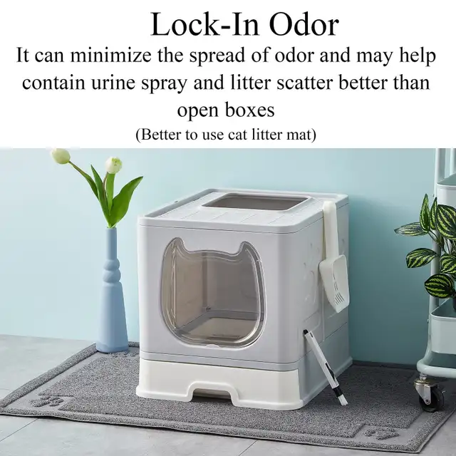 BRAND NEW - Suhaco Foldable Cat Litter Box with Lid  Litter Tray in Accessories in City of Toronto - Image 4