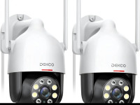 DEKCO 2K HD Outdoor Security Camera with 360 Degree Pan-Tilt Mot