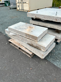 Poured concrete slabs