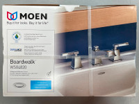 Boardwalk Chrome Two-Handle Low Arc Bathroom Faucet WS84820 -NEW
