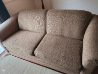 Sofa bed with included mattress.