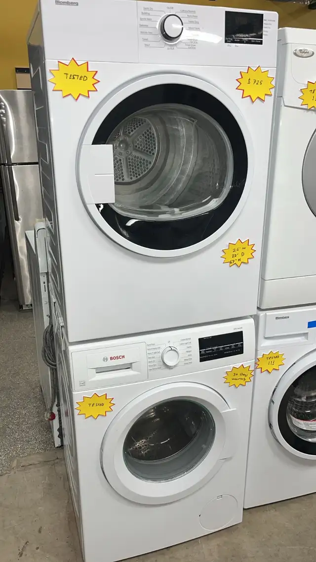 Bosch 24” Stackable Washer And Dryer Tested  30-Day Warranty in Washers & Dryers in Kitchener / Waterloo - Image 2