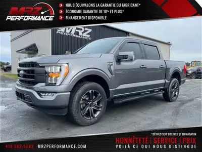 VÉHICULE REMIS À NEUF, GARANTIE TEL QUE D'ORIGINE -- Ford F150 LARIAT Sport Gris Crew Cab Boite 5.5'...
