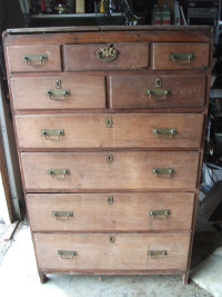Early 9 Drawer High Boy Chest