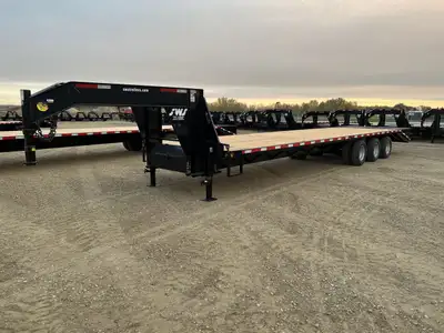 NEW 2025 SWS 8.5 x 36' Gooseneck Trailer Tri Dual Axle 3 x 10,000 lb Axles w/ Electric Brakes on all...