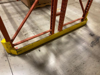 Used 8’ long end of aisle pallet racking guards.