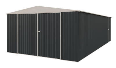 NEW 14 X 27 FT DOUBLE DOOR METAL GARDEN GARAGE SHED G1427 SALE $2,695.00 Approximately 336 sq-ft of...