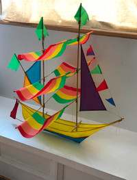 Rainbow Sailboat Kite Wind Catcher Mobile