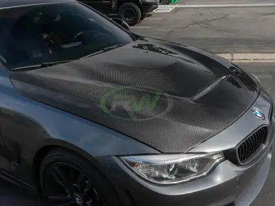 BMW F30 F32 GTS CARBON FIBRE HOOD 320i 328i 335i 340i 428i 435i 440i REAL CARBON - FINISHED IN CLEAR...