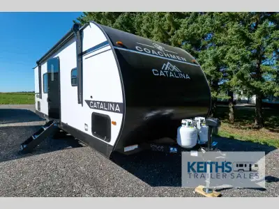 Coachmen RV Catalina Summit Series 8 travel trailer 261BH highlights: Double Size Bunks Booth Dinett...