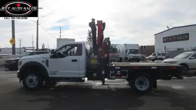2019 FORD F-550 REG CAB WITH PALFINGER PK8501 BOOM CRANE AMVIC Licenced.. Financing is Available (oa...