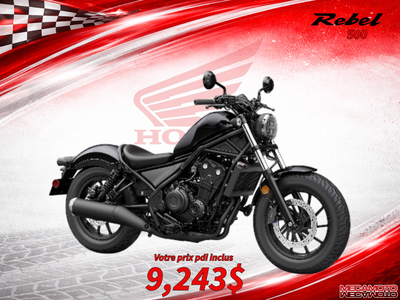 HONDA REBEL 500 2026 Un CRUISER ACCESSIBLE qui mélange parfaitement STYLE, CONFORT et FACILITÉ DE CO...