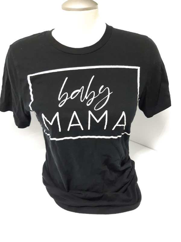 Ladies Size S Black T-shirt "Baby Mama" in Women's - Tops & Outerwear in Winnipeg
