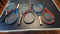 Tennis Racquets, Head & Babolat, Qty 6