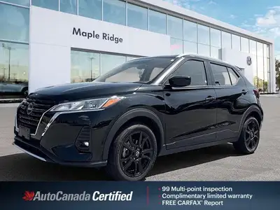 This 2022 Nissan Kicks SV, boasting a sleek Super Black exterior and a stylish charcoal interior, is...