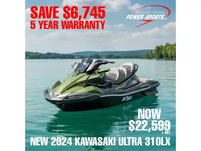 GRAND RIVER POWER SPORTS Straight forward pricing, no hidden fees. 2024 Kawasaki Ultra 310LX UNTIL M...