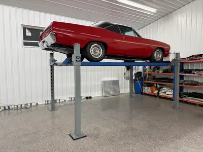 IN STOCK – READY FOR IMMEDIATE DELIVERY 9,000LB 4-POST CAR LIFT – PERFECT FOR HOME GARAGES Looking t...