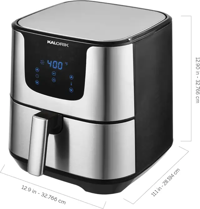 Kalorik Pro Digital Air Fryer 3.3 Qt, Stain Steel $49.99 No Tax!62863733191809124