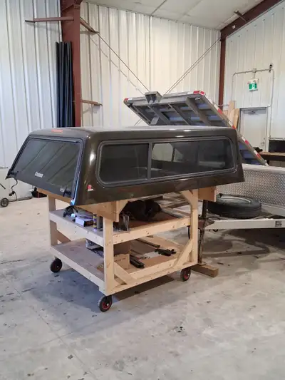 This unit is ready for installation! Dodge RAM 64 Pug Black Gold Raider CREW cab Truck Cap Stock: 52...