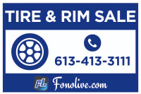 Tire & Rim Sale, all sizes & brands available. Starts from $65