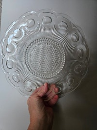Vintage Serving plates -  clear pressed glass Red Deer Alberta Preview